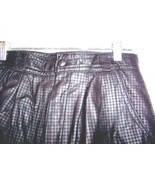 Comint Vintage Black &amp; Dark Gray Houndstooth Leather Shorts NWOT Size XX... - £51.80 GBP