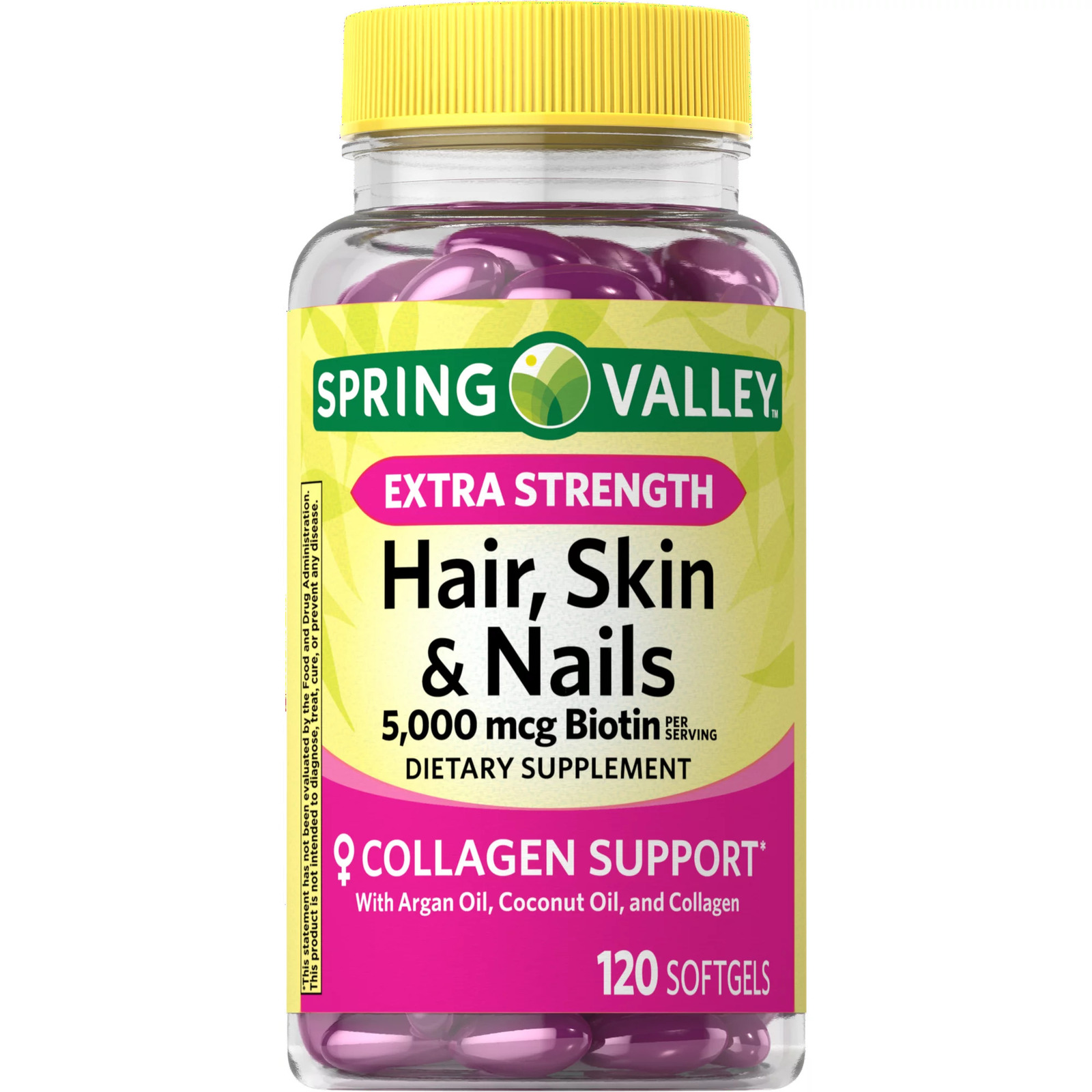 Primary image for Spring Valley Extra Strength Hair Skin Nails, Collagen Support 5000 mcg 120 Ct