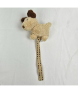 Vintage Carters Dog Gone Cute Stuffed Plush Brown Tan Pacifier Clip Baby... - £17.80 GBP