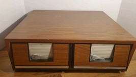 Add N Stac Faux Wood 24 VHS Video Tapes Cassette Storage Cabinet Vintage  - €21,39 EUR