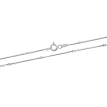 Stylish Triple Satellite Beaded 1mm Snake Chain Sterling Silver Necklace - £18.27 GBP