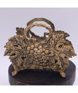 1994 Vintage Napkin Letter Holder Godinger Silver Co. Plated Grapes Leaves - $299.49 MXN