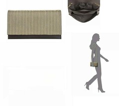 INC Womens Veronica Chain Convertible Clutch Handbag Gold Small - $24.64 CAD