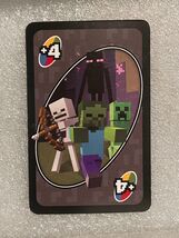 1 Minecraft Uno Replacement +4 Card SINGLE CARD ONLY *Pre-Owned/Nice* BT - $2.99