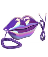 Purple Electroplate Creative Lip Telephone, Fashionable Funny Multi-Func... - $56.99