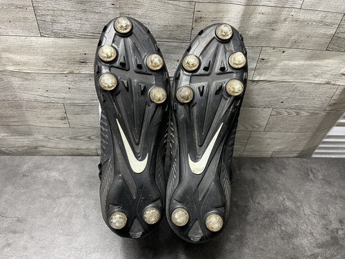 Nike Football Cleats Men 9M Alpha Menace Pro 2 Shoes Black Leather Mid Top Strap Item image 14