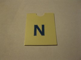 1967 4CYTE Board Game Piece: Blue Letter Tab - N - £0.80 GBP