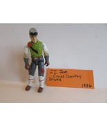 GI Joe Action Figure Cross Country Driver  3.75&quot; 1986 L9e - $175.40 MXN