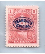 1898 NICARAGUA Stamp - Overprint &quot;Franqueo Oficial&quot; 1P SC#O126 1815K - £3.96 GBP