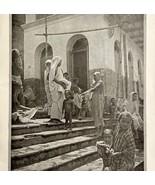 1921 Kali Ghat Calcutta India Bathing Resort Photo Print Antique Ephemera - $563.75 MXN