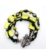 Silpada Green Mother Of Pearl Pyrite Tigers Eye Sterling Silver Toggle B... - $59.40