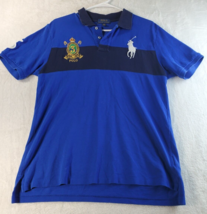 Ralph Lauren Polo Shirt Youth Size XL Blue 100% Cotton Big Pony Slit Collar - £11.07 GBP