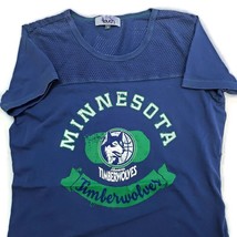NBA Minnesota Timberwolves Womens M Gridiron Short Sleeve T-Shirt Touch Royal - £12.74 GBP