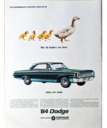 64 Dodge Chrysler the Dependables ducks 1964 Vintage Print Ad - $204.70 MXN