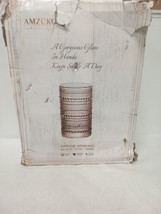 Amzcku Vintage Drinking Glass Set of 12 Kitchen Glass Cup（13 OZ.  331 JS - £31.76 GBP