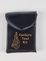 Vintage Original Bicycle Cyclists Repair Kit Tyres Compete  Leather Case... - $27.71