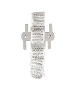 David Tutera White Satin Corsage Wristlet With Silver Kaber Clip &amp; Bezel... - $544.45 MXN