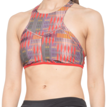 prAna Azra Medium High-Neck Bikini Top UPF 50+ Racerback Carmine Desert ... - £31.32 GBP