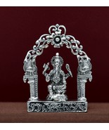 925 pure silver Lord Ganesha statue, figurine, puja article home temple ... - $151.63 CAD