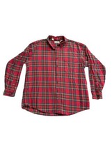 LL Bean VTG Flannel Shirt Red Plaid USA Button Down Mens XL Long Sleeve ... - £19.68 GBP