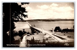 RPPC Lago Washington Galleggiante Ponte Seattle Wa Ellis Foto 1015 Unp Cartolina - £4.87 GBP
