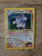 Pokemon TCG Gym Heroes. Brock&#39;s Rhydon. Holo Rare. NICE SHAPE. 2/132. NM... - $34.64