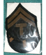 WW2 US Army Technician Fifth Grade Chevrons Stripes Pair Embroidery on Wool - £10.45 GBP