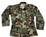 US Military Woodland Camo BDU Top Coat Jacket Size Medium Regular Army U... - $18.69
