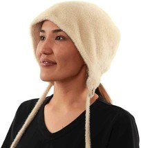 Women&#39;s Hat Furry Winter Warm Cute Plush Soft Earflap Fashion Caps Apricot - £7.81 GBP