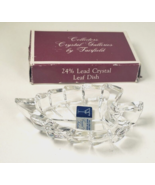 Leaf Dish Collectors 24% Lead Crystal Galleries by Fairfield Yugoslavia ... - $23.88 CAD