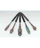 Gorgeous Art Nouveau/Art Deco English Sterling Letter Opener Set of 5 - $1,110.95