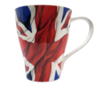 DUNOON Coffee Cup Mug THE UNION FLAG Red White Blue England Bone China - $16.00