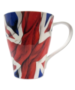 DUNOON Coffee Cup Mug THE UNION FLAG Red White Blue England Bone China - £12.67 GBP