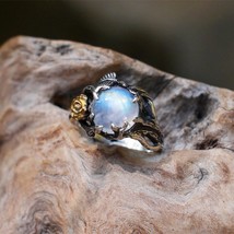 Ilver natural moonstone ring for women solid silver 925 jewelry anillos bizuteria bague thumb200