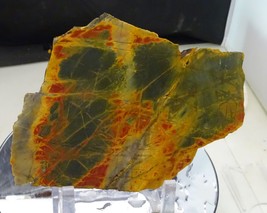 Wild Huge Cherry Creek Jasper Slab From China Multi Color 6.5 X 5.3 X .28&quot; - £47.45 GBP