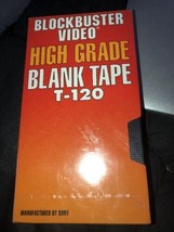 Vintage BLANK Blockbuster VHS Tape T-120 Sealed High Grade 1990 New Old Stock - £30.72 GBP