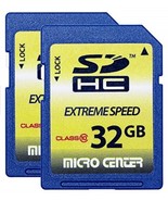 Full Size New Micro Center 32GB Class 10 SDHC Flash Memory SD Card (2 pack)  - $15.95