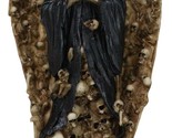 Gothic Death Prayer Grim Reaper Skeleton With Ossuary Skulls Wings Figurine - $31.99