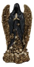 Gothic Death Prayer Grim Reaper Skeleton With Ossuary Skulls Wings Figurine - £25.19 GBP
