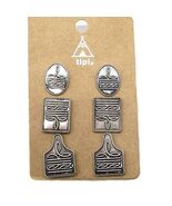 Western Boot Stitch Theme 3 Pair Set Stud Earrings - $326.89 MXN