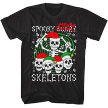 Spooky Scary Skeletons Merry Christmas Men&#39;s T Shirt Halloween Howls Fun Scary - £22.90 GBP+