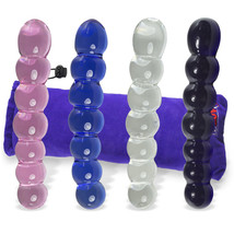 LeLuv Dildo Glass 6.5 Inch Bent Bubble Wand with Premium Padded Pouch - £23.34 GBP