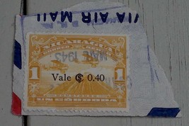 Nice Vintage Used Correo Aereo Nicaragua 1 Uncordoba Stamp, Gold GOOD COND - $2.96