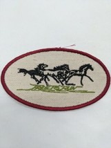 Free To Run Horse Embroidered Iron On Patch 4.25&quot; - £75.69 GBP