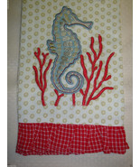 New Artistic Accents 100% Cotton Kitchen Towel 20 x 28&quot; Sea Horse w/ Ruf... - $18.86 CAD