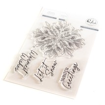 Pinkfresh Studio Clear Stamp Set 4&quot;X6&quot;-Folk Snowflake - $21.27