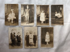 Photo postcards lot of 7 antique 1920s imperfect - €7,71 EUR