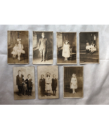 Photo postcards lot of 7 antique 1920s imperfect - $12.50 CAD