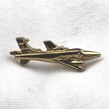 Airplane Pin Small Jet Aircraft Private Plane Gold  Tone Vintage - £7.95 GBP