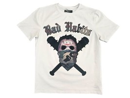 Roku Studio Bad Habits Friday The 13th Jason T-shirt Short Sleeve White Sz M  - £21.09 GBP